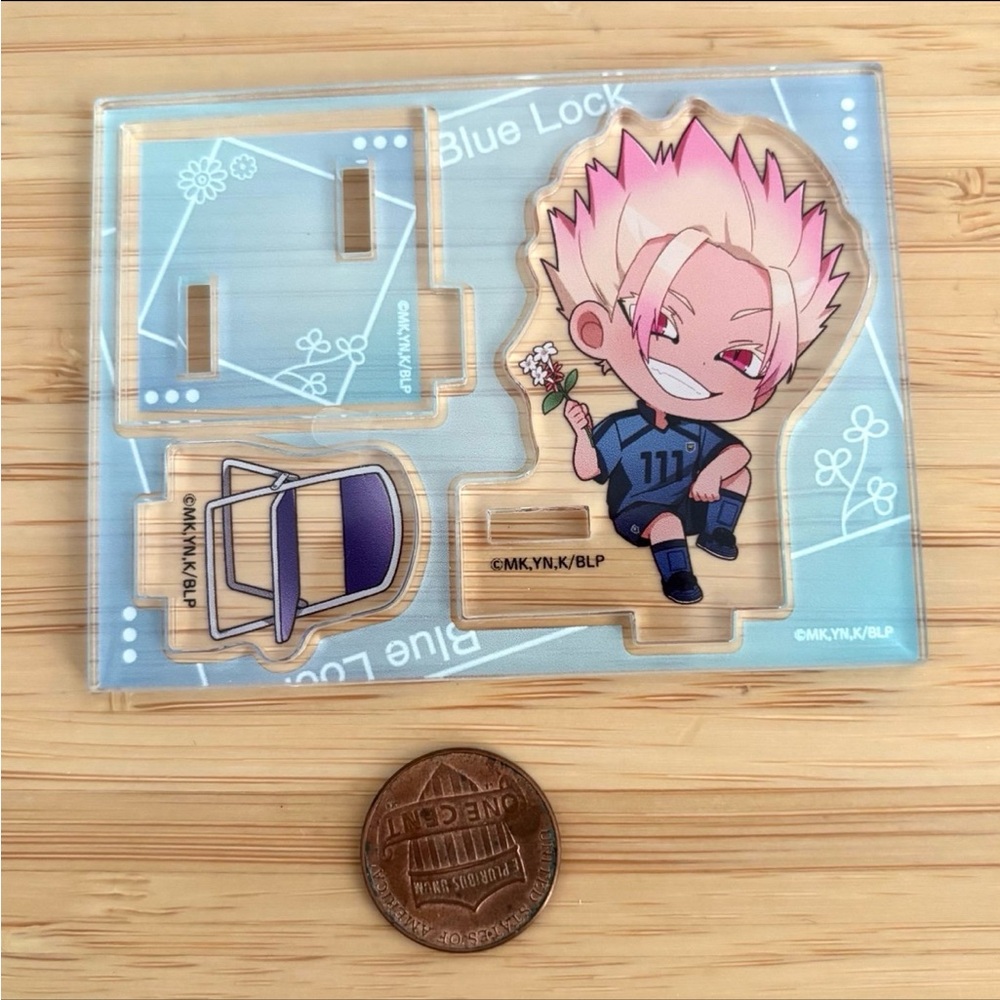 Rare Bluelock acrylic stand Shidou with flowers